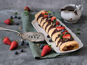Ľahučká piškótová roláda - recept