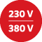 pripojenie výrobku 230V/380V - ikona