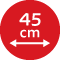 šírka 45 cm - ikona šírka 45 cm - ikona