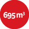 695 m3